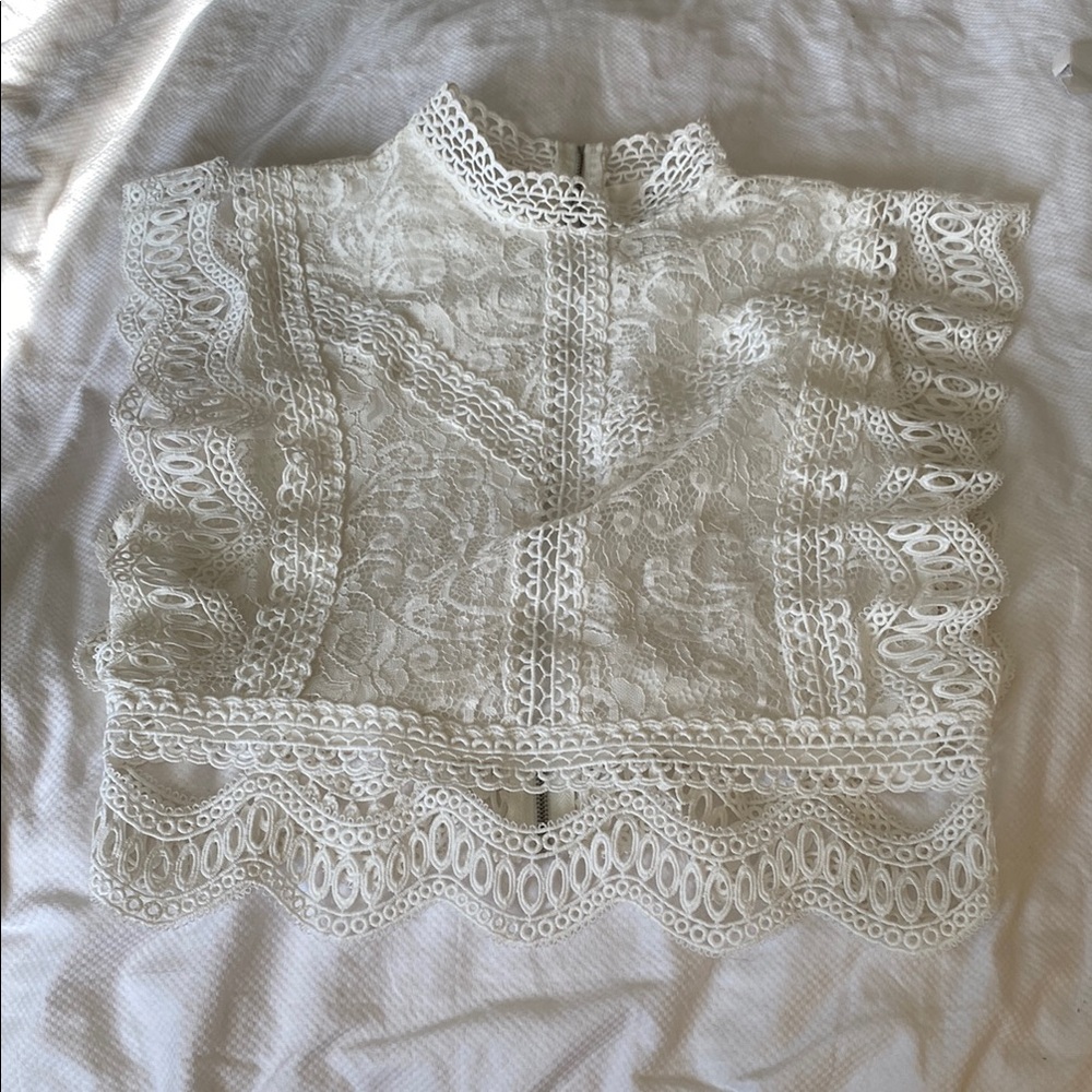 Elegant White Lace kids Top